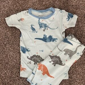 Burt's Bees Kids Dinosaur Pajama Set - Blue and Orange